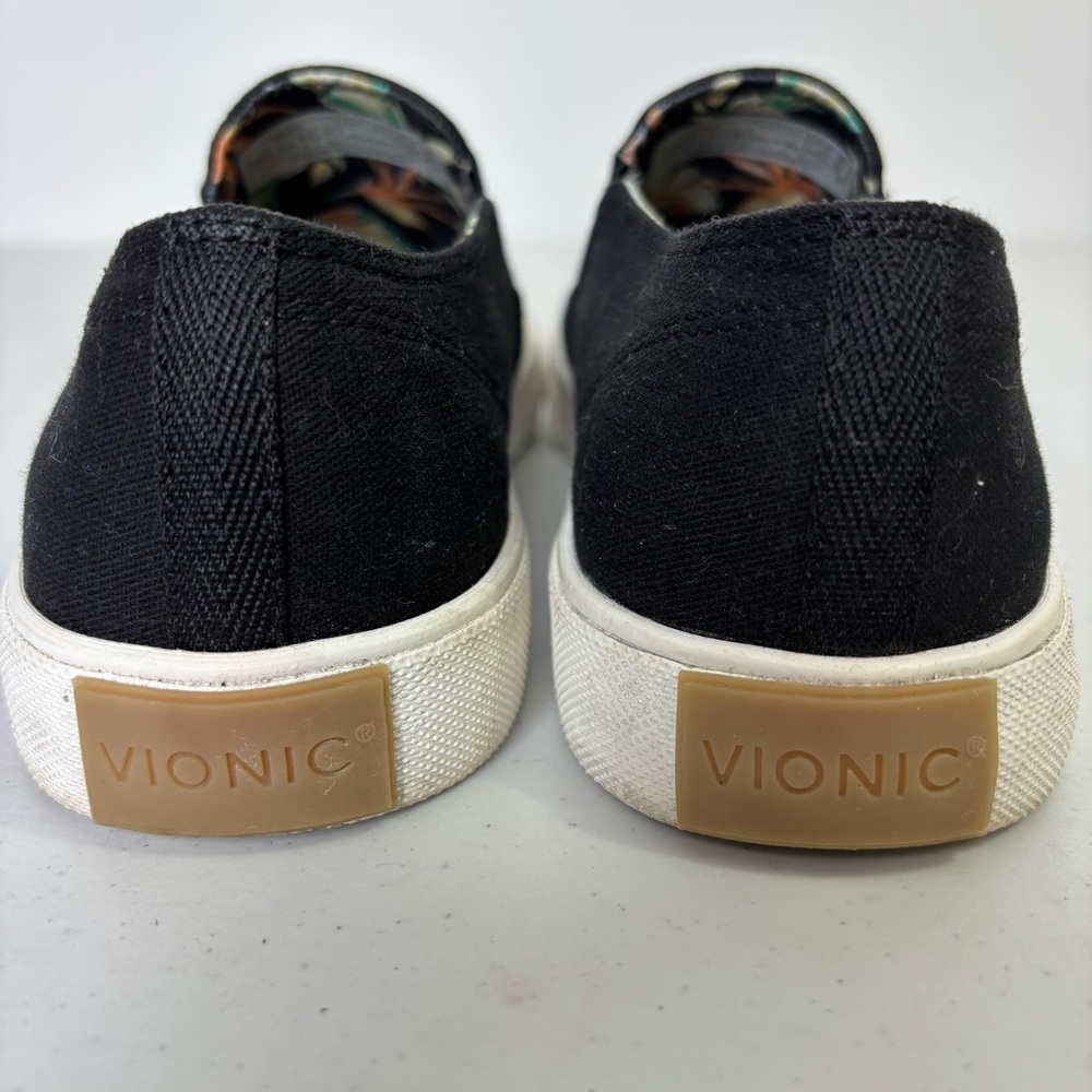 VIonic Black Canvas Slip-On Sneakers - Picture 3 of 6